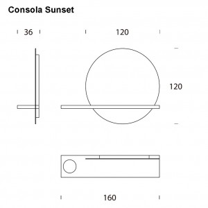 Consola Sunset de Tonin Casa. Muebles modernos italianos.