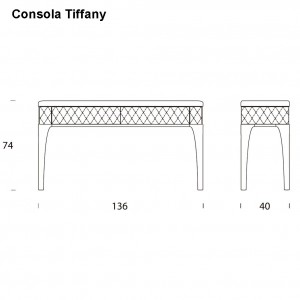 Consola Tiffany de Tonin Casa. Muebles modernos italianos.