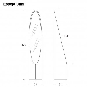 Espejo Kolonaky de Tonin casa. Muebles modernos de hogar.