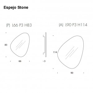 Espejo Stone de Tonin casa. Muebles modernos de hogar.