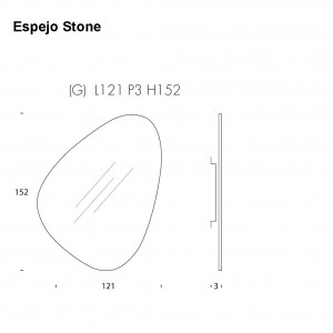 Espejo Stone de Tonin casa. Muebles modernos de hogar.