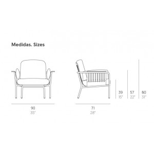 Sillón Capa de Gandia Blasco. Mobiliario de diseño moderno de exterior.