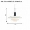 Lámpara PH 4½-4 Glass Suspendida de Louis Poulsen con diseño moderno y elegante.