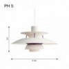 Lámpara danesa PH 5 diseño clásico, moderno y elegante de Louis Poulsen.