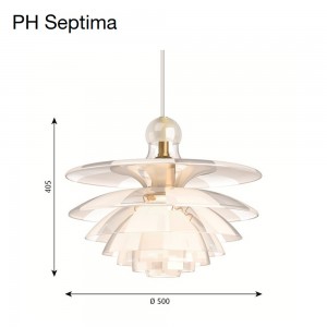 Lámpara colgante vidrio PH Septima de Louis Poulsen