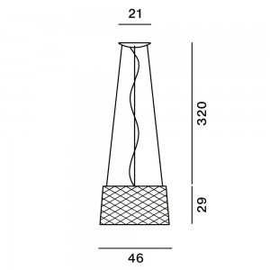Lámpara suspensión exterior Twiggy Grid Foscarini
