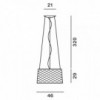 Lámpara suspensión exterior Twiggy Grid Foscarini