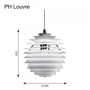 Lámpara PH Louvre diseño de Louis Poulsen.