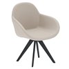 Sillón Fiona de Ozzio design. Estructura en madera y tapizado en piel, ecopiel o terciopelo.