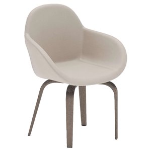 Sillón Gavia de Ozzio design. Estructura en madera y tapizado en piel, ecopiel o terciopelo.