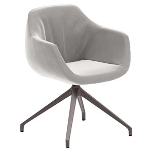 Sillón Halia de Ozzio design. Estructura en metal tapizado en piel, ecopiel o terciopelo.