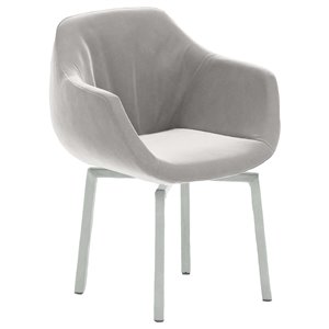 Sillón Nelson de Ozzio design. Estructura metálica tapizada en piel, ecopiel o terciopelo.