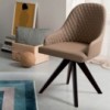 Sillón Olimpia de Ozzio design. Estructura en madera y tapizado en piel, ecopiel o terciopelo.
