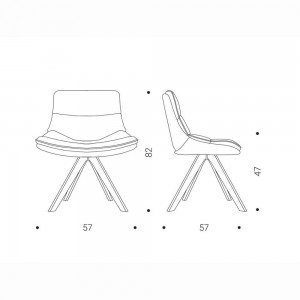 Sillón Sally de Ozzio design. Estructura en madera y tapizado en piel o terciopelo.