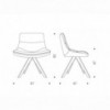 Sillón Sally de Ozzio design. Estructura en madera y tapizado en piel o terciopelo.