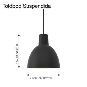 Lámpara Toldbod Suspendida de Louis Poulsen con diseño moderno y elegante.