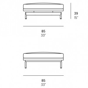 Puf modular Onde de Gandia Blasco. Diseño moderno para jardines y terrazas.