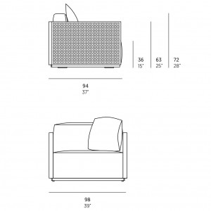 Sillón Bosc de Gandia Blasco. Diseño moderno para jardines y terrazas.