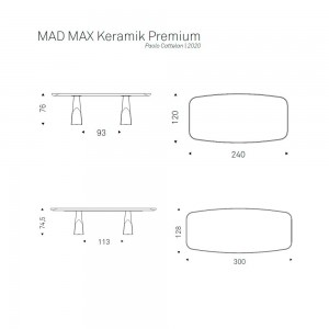 Mesa Mad Max Keramik Premium de Cattelan Italia con diseño único, moderno y elegante.