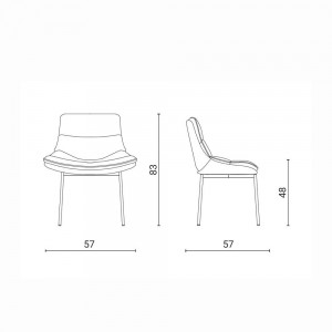 Sillón Siria de Ozzio design. Estructura giratoria tapizada en piel o terciopelo.