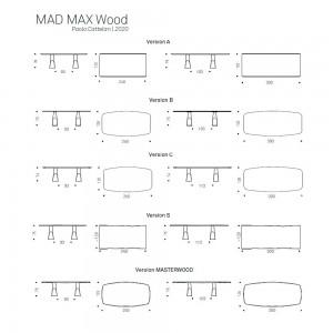 Mesa Mad Max Wood Versión A de Cattelan Italia es una mesa moderna y elegante con acabados de lujo.