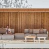 Sofá modular 1 Bosc de Gandia Blasco. Diseño moderno para jardines y terrazas.