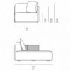Sofá modular 2 Bosc de Gandia Blasco. Diseño moderno para jardines y terrazas.
