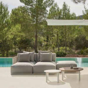 Sofá modular 2 Bosc de Gandia Blasco. Diseño moderno para jardines y terrazas.
