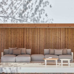 Sofá modular 2 Bosc de Gandia Blasco. Diseño moderno para jardines y terrazas.
