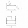 Sofá modular 3 Bosc de Gandia Blasco. Sofás de diseño moderno para exterior.