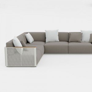 Sofá modular 4 Bosc de Gandia Blasco. Diseño moderno para jardines y terrazas.