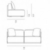 Sofá modular 4 Bosc de Gandia Blasco. Diseño moderno para jardines y terrazas.