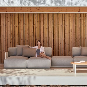 Sofá modular 5 Bosc de Gandia Blasco. Diseño moderno para jardines y terrazas.