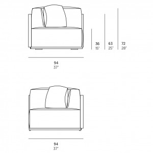 Sofá modular 6 Bosc esquinero de Gandia Blasco. Diseño moderno para exterior.