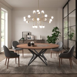 Sillón Thelma de Ozzio design. Estructura en madera y tapizado en piel, ecopiel o terciopelo.