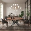 Sillón Thelma de Ozzio design. Estructura en madera y tapizado en piel, ecopiel o terciopelo.