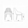 Sillón Thelma de Ozzio design. Estructura en madera y tapizado en piel, ecopiel o terciopelo.