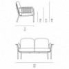 Sofá 2 plazas Capa de Gandia Blasco. Muebles de diseño moderno para exterior.