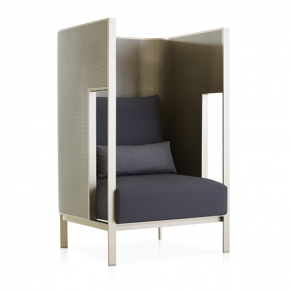 Sillón de diseño Cocoon Solanas de Gandia Blasco. Sillones para jadines.
