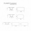 Mesa Planer CrystalArt de Cattelan Italia. Mesa de diseño para salón.