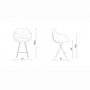 Taburete fijo Dumbo de Ozzio Design. Mobiliario de diseño.
