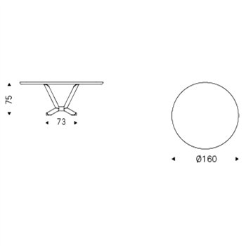 Mesa Planer Round Keramik de Cattelan Italia. Mesa de cerámica modernas.