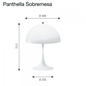 Lámpara Panthella 400 Sobremesa de Louis Poulsen.