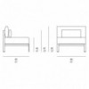 Sofá modular 3 Solanas para exterior de Gandia Blasco. Sofás para exterior.
