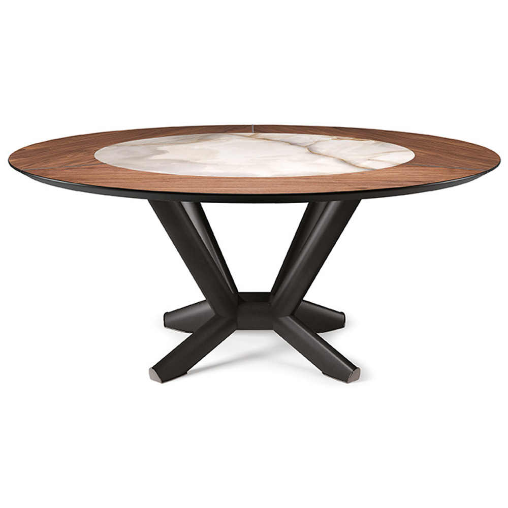Mesa Planer Round Ker-Wood de Cattelan Italia para comedor. Mesa de diseño.
