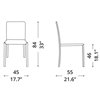 Silla Lunette de Ozzio design. Estructura metálica y tapizado en piel, ecopiel o terciopelo.