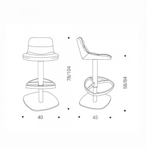 Taburete Marlon de Ozzio Design. Mobiliario de diseño.