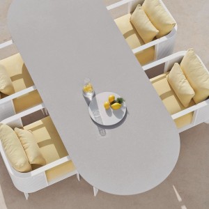 Mesa Solanas de exterior Gandia Blasco. Mesas alta para terrazas.