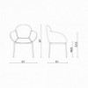 Sillón Ten de Ozzio design. Estructura metálica tapizada en piel, ecopiel o terciopelo.