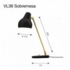 Lámpara VL38 Sobremesa de Louis Poulsen.